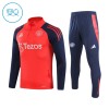 Manchester United Trainings Sweatshirt Quarter-zip 2024-25 Rode - Kids
